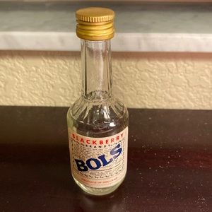 Vintage Miniature BOLS Blackberry Brandy Bottle